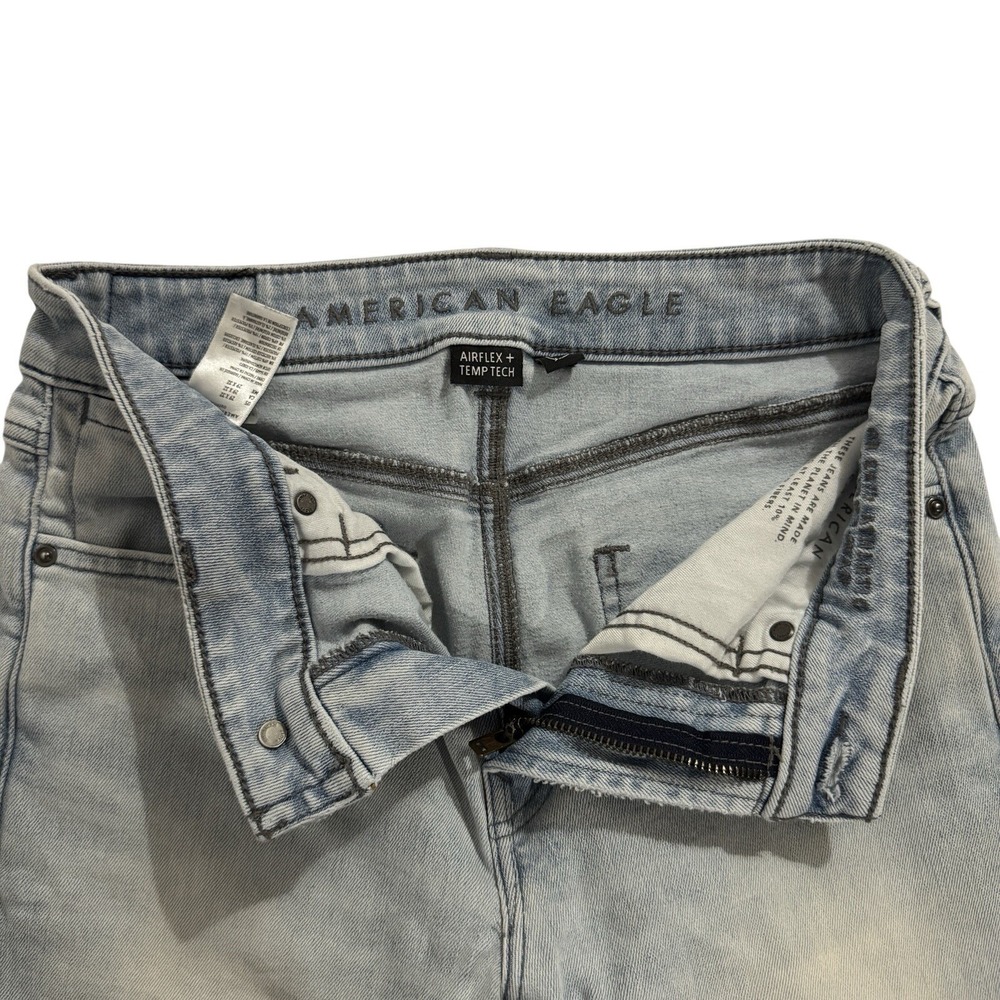 American Eagle Jeans Men's 29x32 Light Wash Air Flex Temp Tech Athletic Skinny - Picture 7 of 12